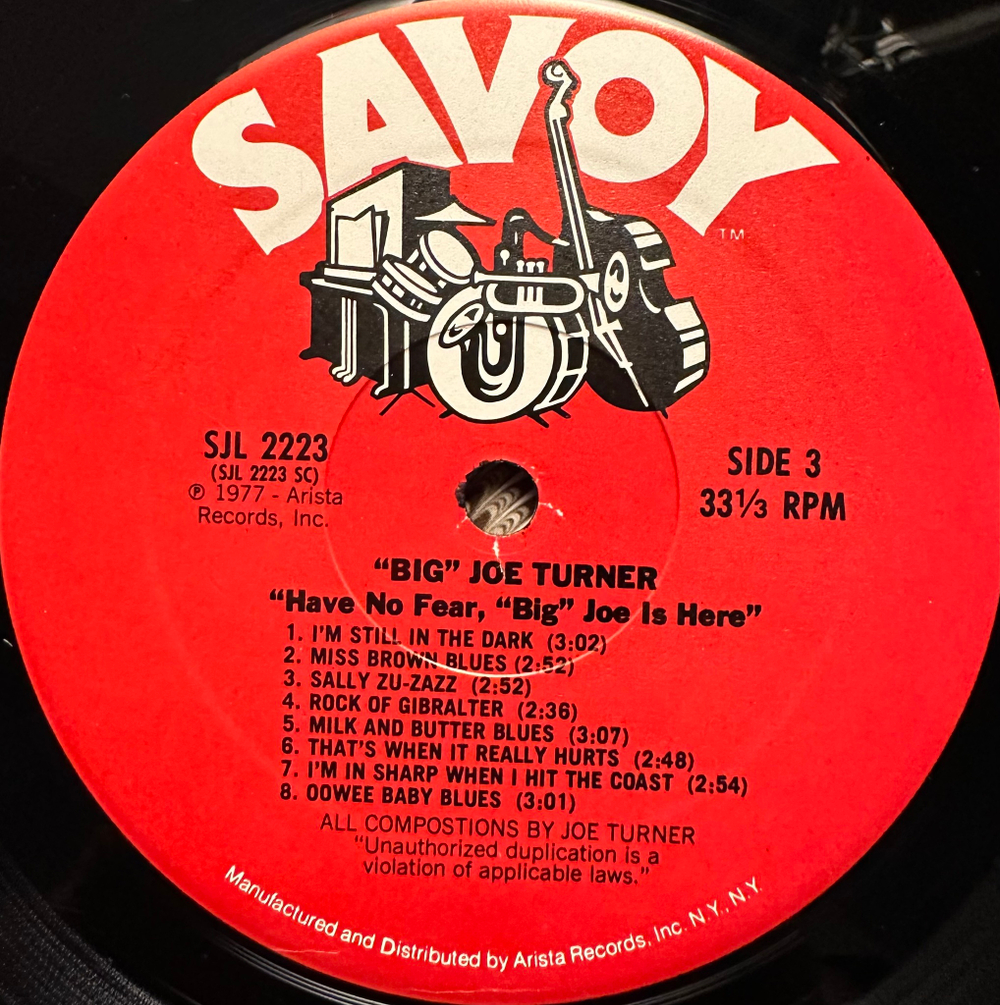 Big Joe Turner - Have No Fear, Big Joe Turner Is Here 2LP (США 1977г.)