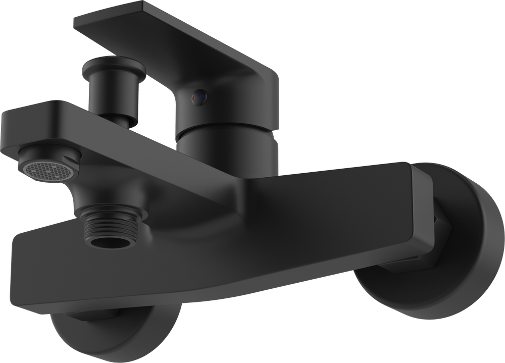 Смеситель для ванны с душем STWORKI Берген S21100BK матовый черный