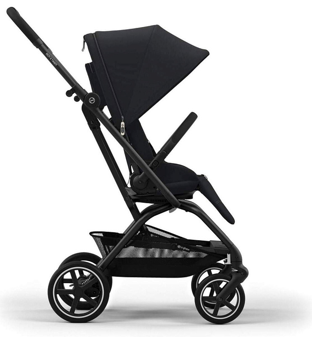 Коляска прогулочная Cybex Eezy S Twist+ 2 BLK (с дождевиком и бампером), Magic Black
