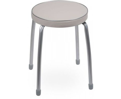 Табурет для кухни НИКА Фабрик 2, мягкое круглое сиденье, серый, 32 см