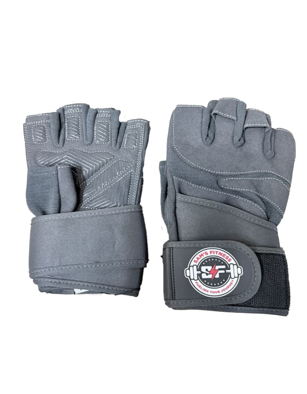 Перчатки для фитнеса серые Sam's Fitness