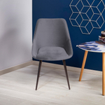 Стул Neo, поворотный на 360 градусов, бархат серый 27/опора конус