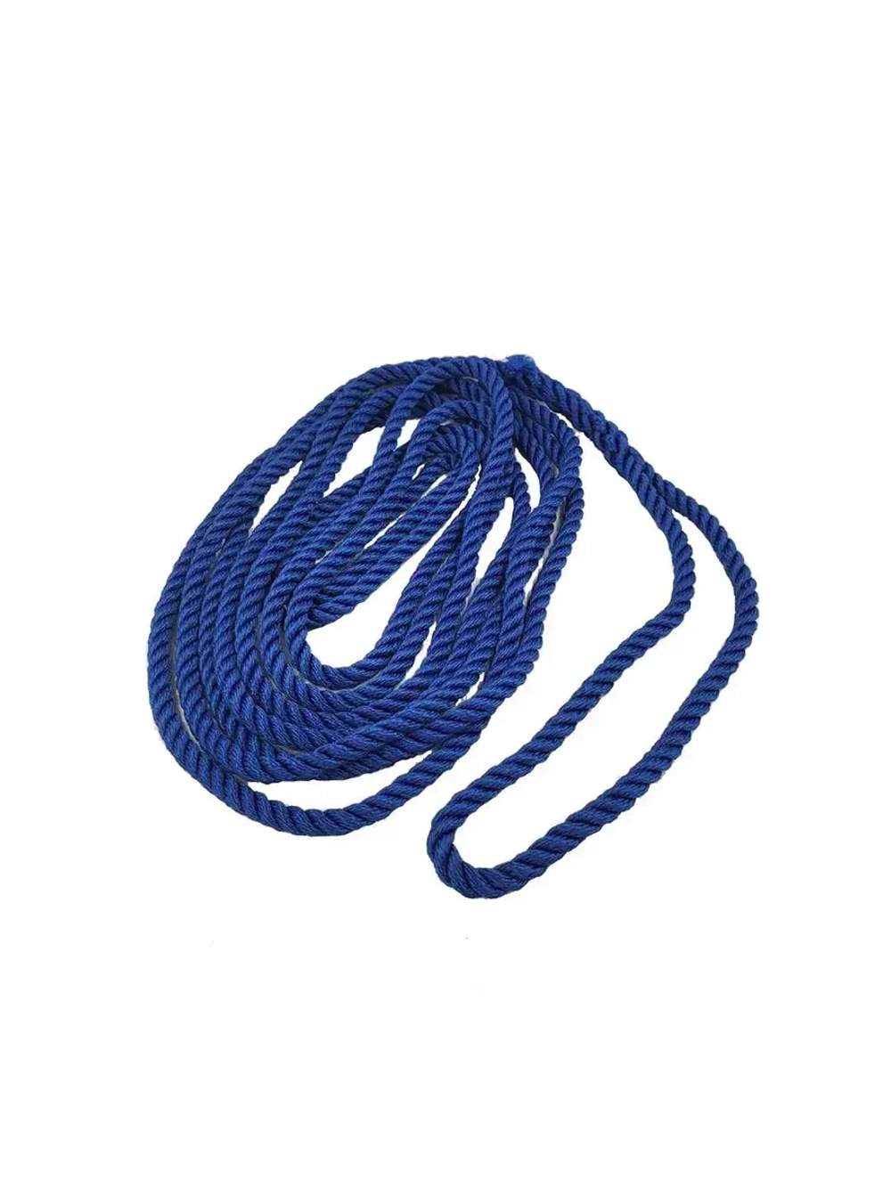 Швартовый трос 10,0 мм, 6 м, с огоном 30 см, синий