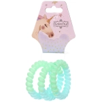 Резинки для волос силиконовые 3шт «ЕЖЕВИКА», цвет мятный/голубой, d-5,5см (Подвес Единорог)
