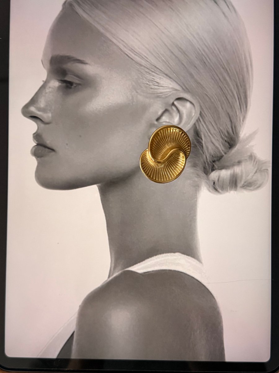 Серьги Винт, Золотые