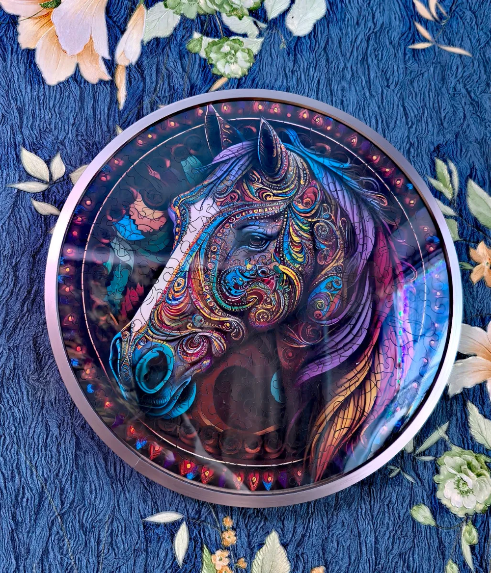 Круглая алюминиевая фоторамка 42 см, розовое золото