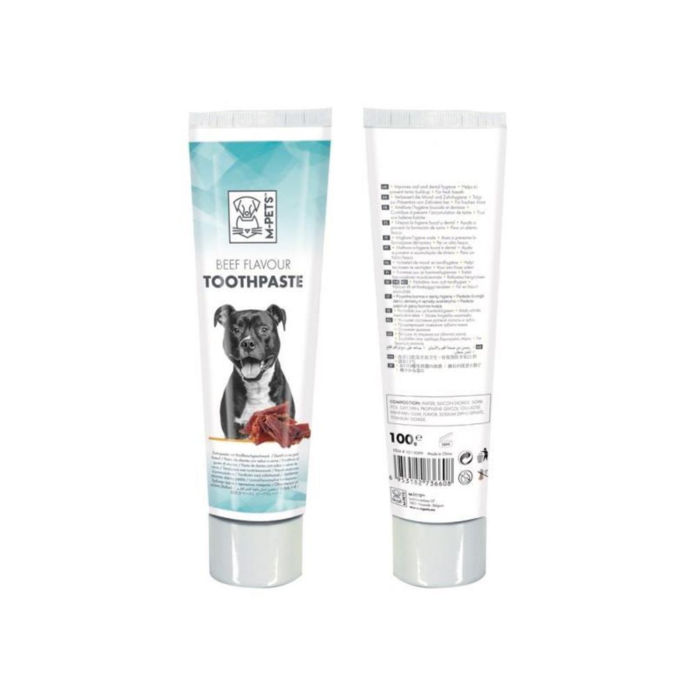 M-PETS Зубная паста Toothpaste Beef Flavour со вкусом говядины, 100 мл, 1 шт