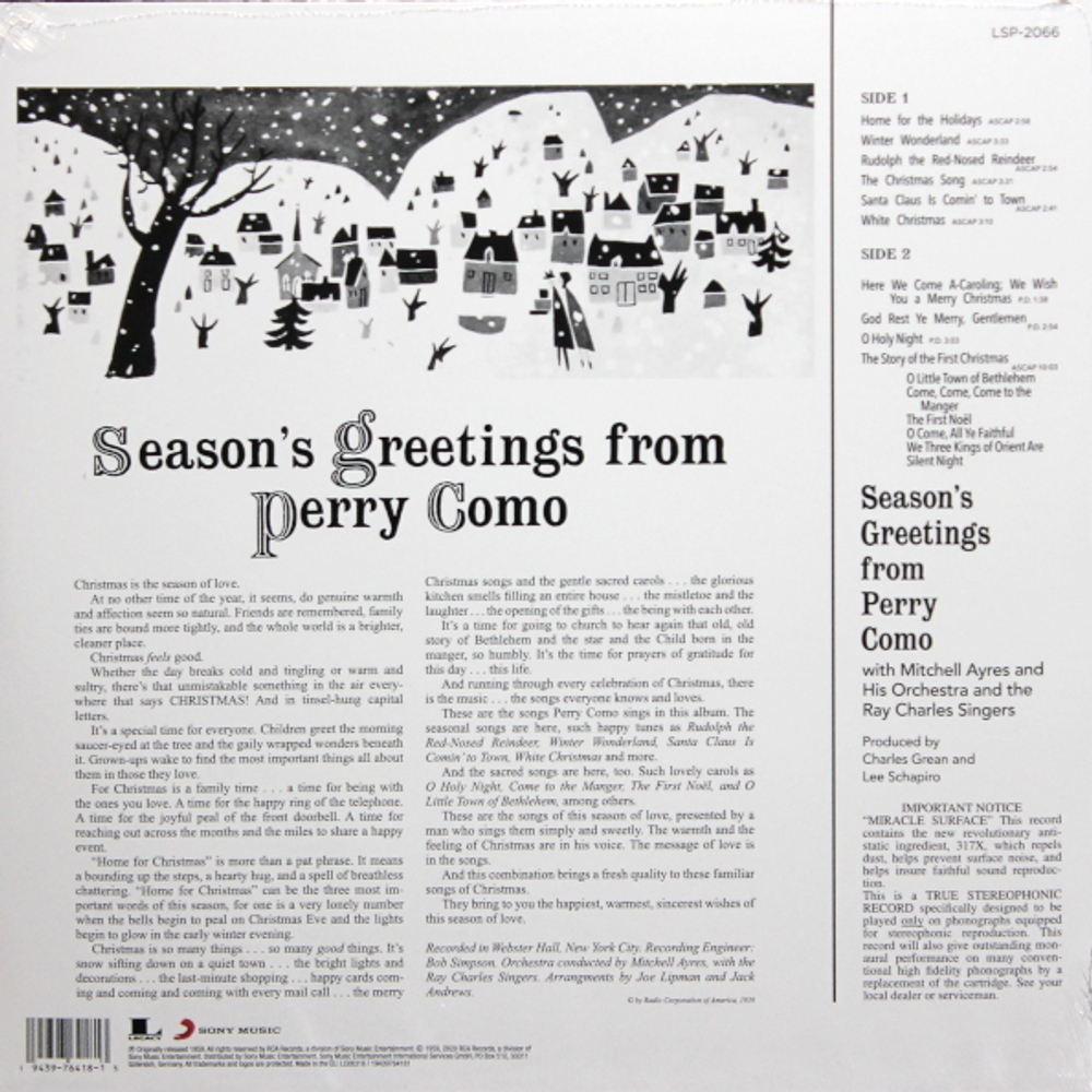 Perry Como / Season's Greetings From Perry Como (LP)