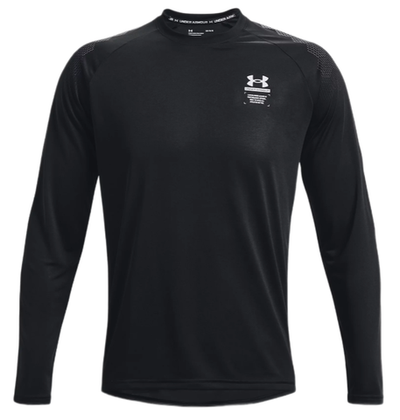 Теннисная футболка Under Armour Men's UA ArmourPrint Long Sleeve - Black