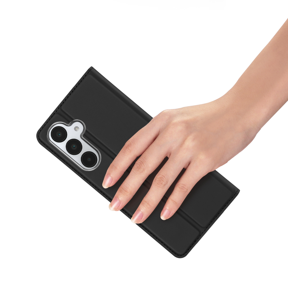 Чехол книжка из PU кожи черного цвета от Dux Ducis для Samsung Galaxy A17 5G, серия Skin Pro Series Case