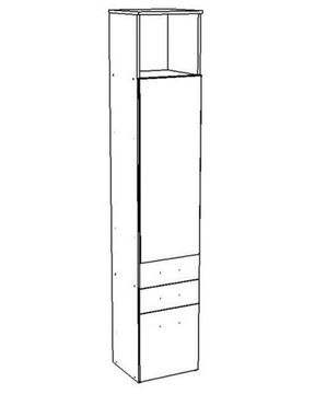 Шкаф ИТАЛИ-2 с зеркалом правый