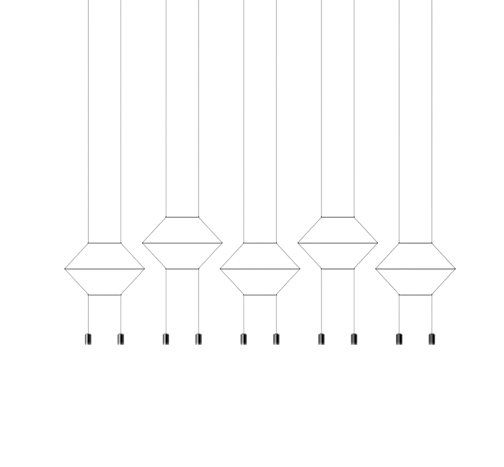 Потолочный дизайнерский светильник  Wireflow 0330 by Vibia