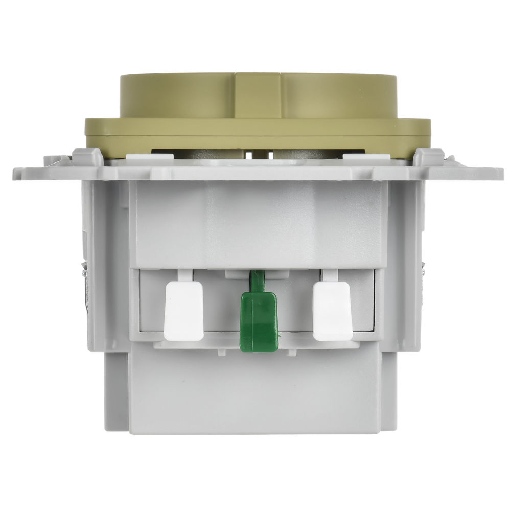 FLITE Розетка 1-местная с заземлением с защитными шторками 16А с USB A+A 3,1А безвинтовое крепление РСЮша11-1-ФлО оливковый IEK