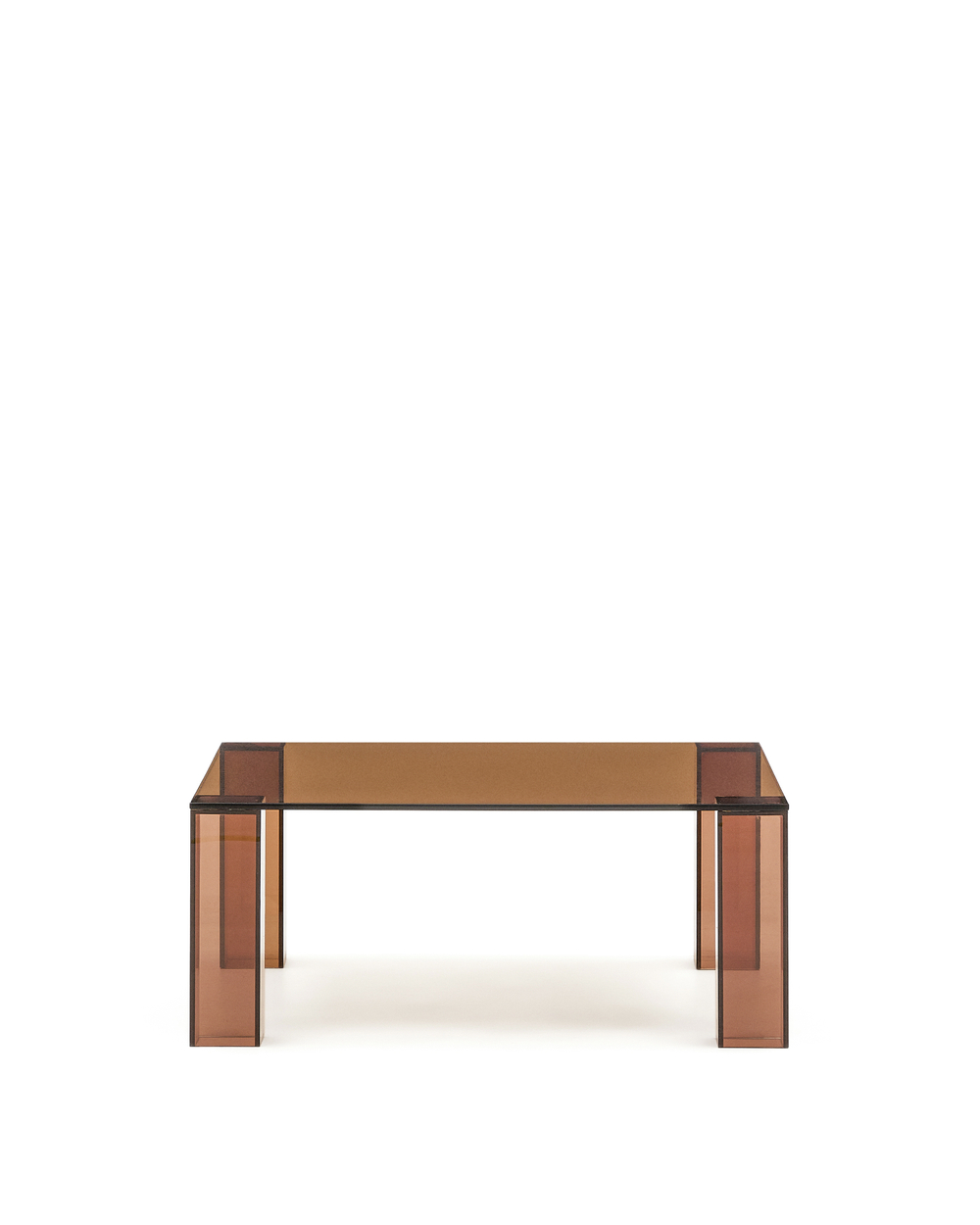 Журнальный столик Adularia из стекла коричневого цвета 85 x 85