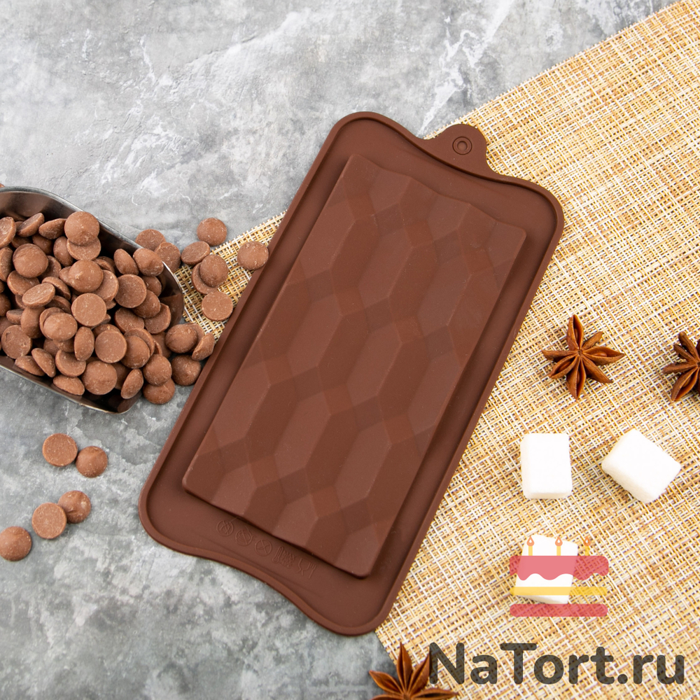 Форма силиконовая для шоколада «Плитка млечный путь»