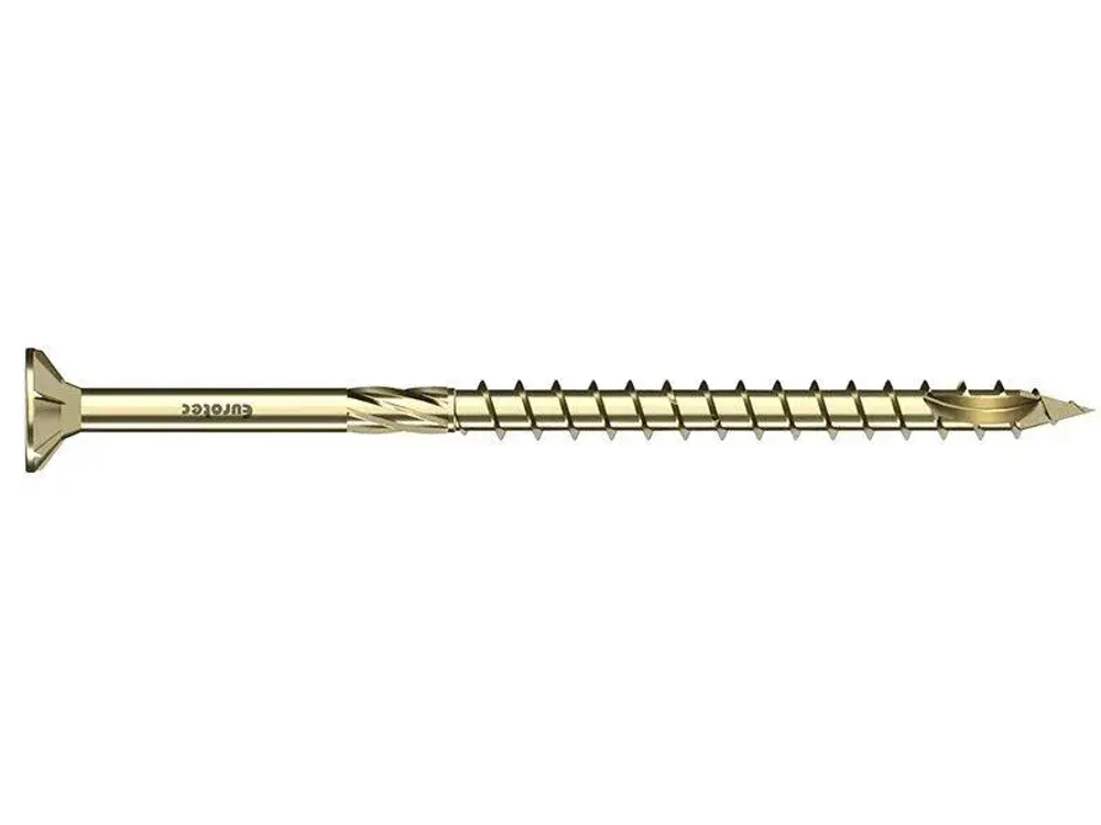 Саморез конструкционный PT с потайной головкой; желтая оцинковка; TX20; 4,0 x 80 mm упак 200 шт