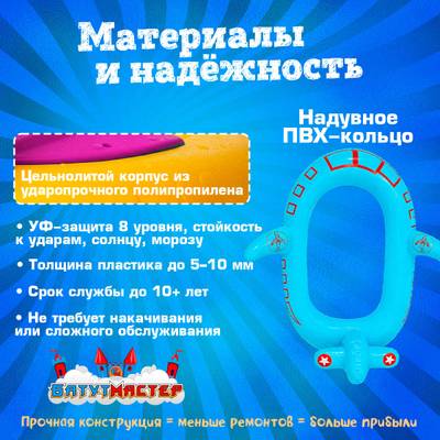 Электрическая бамперная лодка «Самолёт» голубая, взрослая на часовом механизме