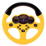 Руль музыкальный 16см, желтый, коробка 1026-19