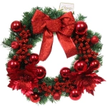 Венок хвойный «Сказочное украшение» d-40 см, ПВХ, Красный