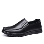 HUANAI Casual Leather Shoes Men"s Low top Black