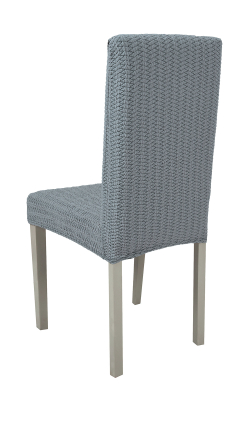 Чехол на стул без оборки Зигзаг, цвет Серый