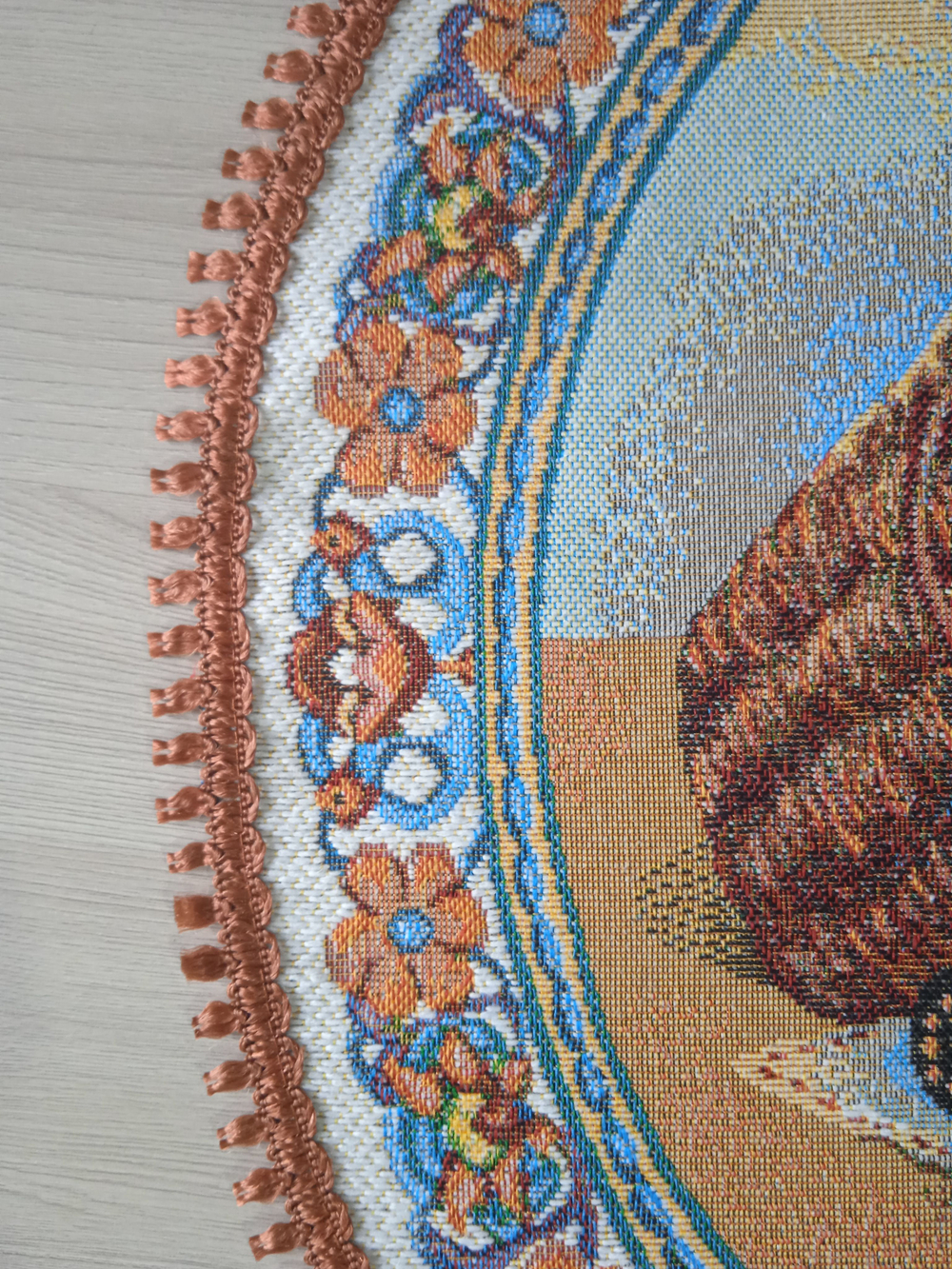 Декоративная сервировочная салфетка "Пасхальные дары" (d-55 см.)