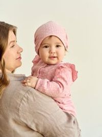 Ромпер муслиновый с крылышками "Пудровый горох" 0+