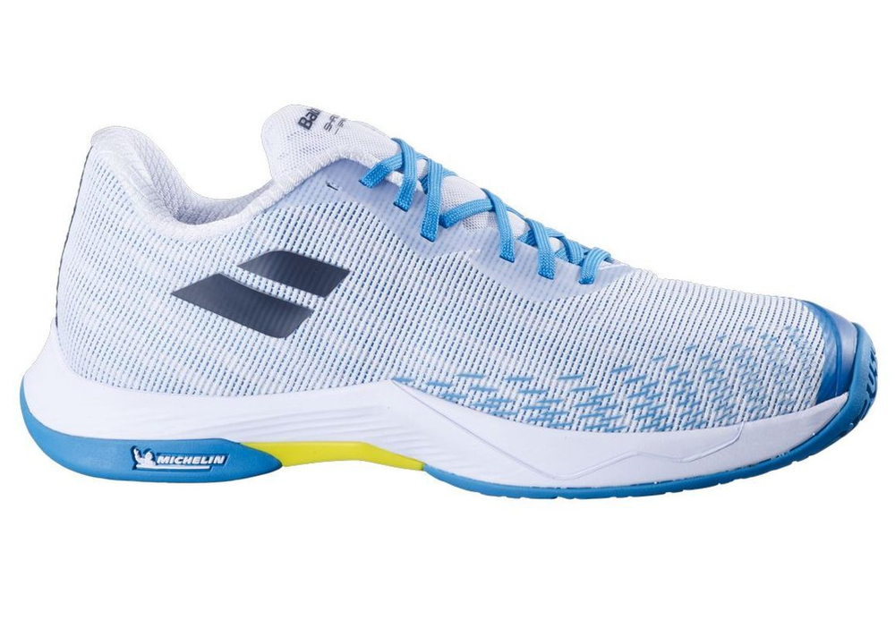 Мужские кроссовки для бадминтона/сквоша Babolat Shadow Spirit 2 - white/algier blue