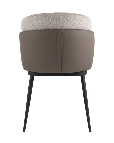 Стул Penn серая рогожка/коричневая экокожа