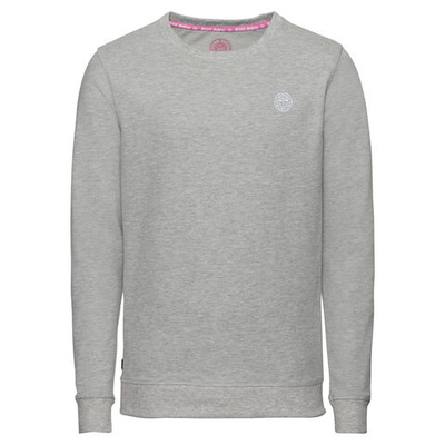 Мужская кофта теннисная BIDI BADU Chaka Basic Crew Sweatshirt Men - Lightgrey, White