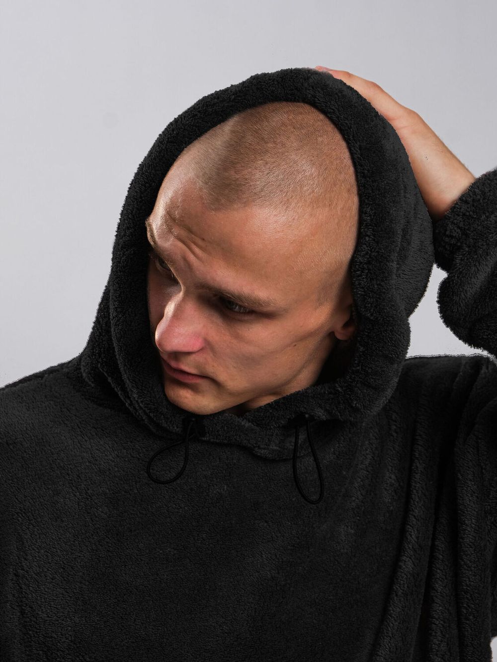 Худи Hardlunch плюшевый черный