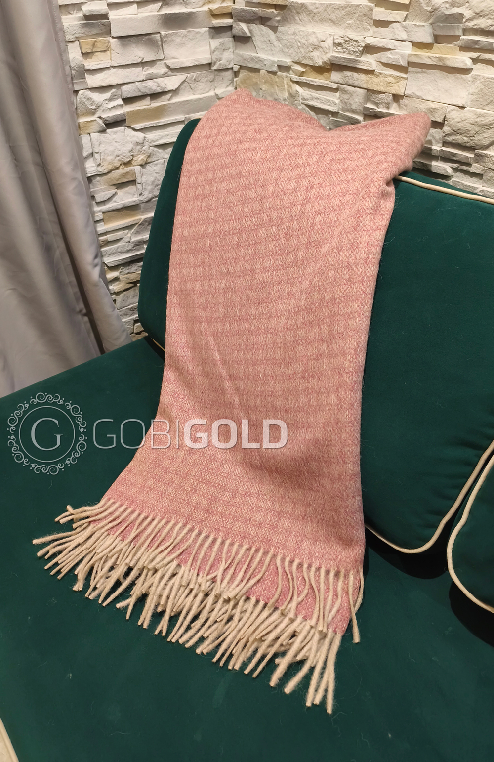 Плед из шерсти Альпаки 170x210 см. - сирень (арт. AGG004)