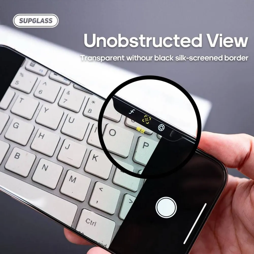 Защитное стекло без черных рамок Supglass SG-02 Transparent Glass All Clear For IP 15/15 Pro/16 (6.1)