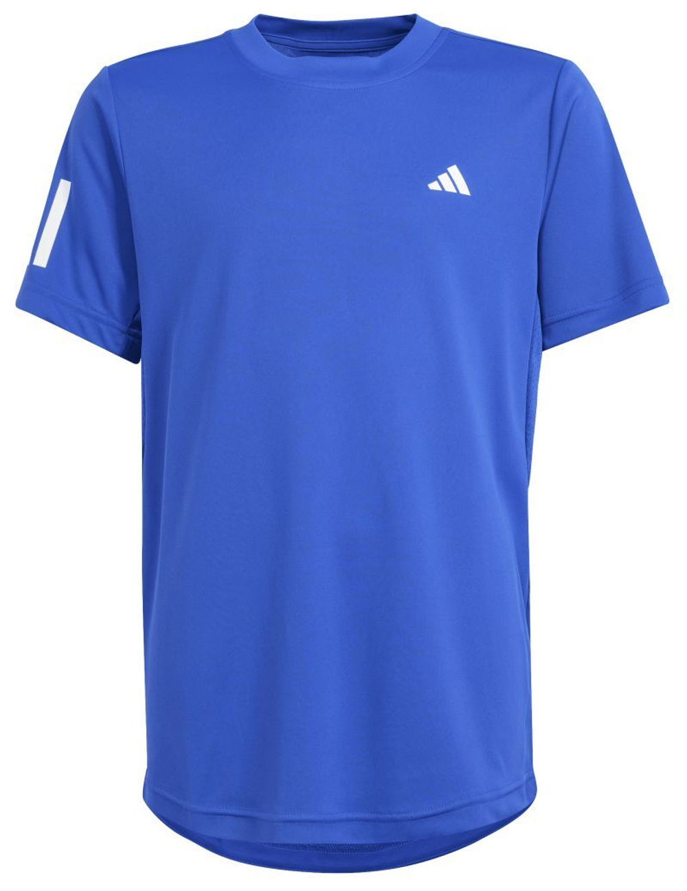 Детская теннисная футболка Adidas B Club 3 Stripes Tennis Shirt - semi lucid blue