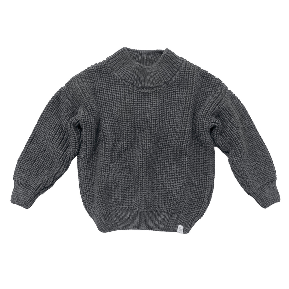 Джемпер вязаный oversize графит