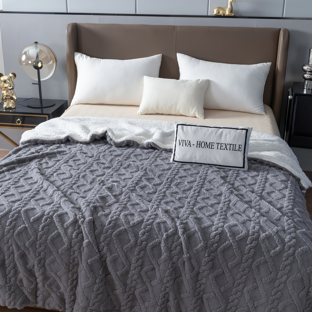 Плед Fluffy бамбуковая микрофибра FL009, размер 150*200