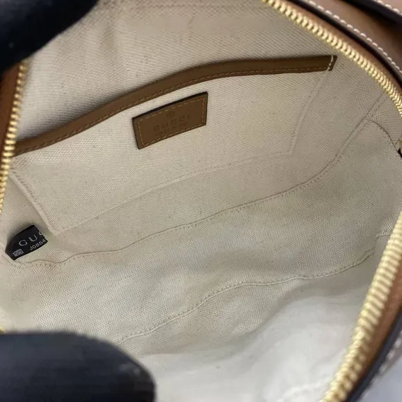 Мини-сумка через плечо Gucci Blondie, коричневый