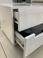 Тумба вешалки Стокгольм белый/белый глянец