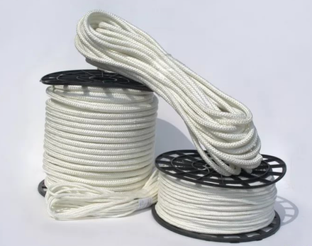Шнур плетенный хозяйственный белый Ø 8мм 100м