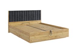 Кровать Адам с подъемным механиз (дуб крафт золотой/грей алькантара)