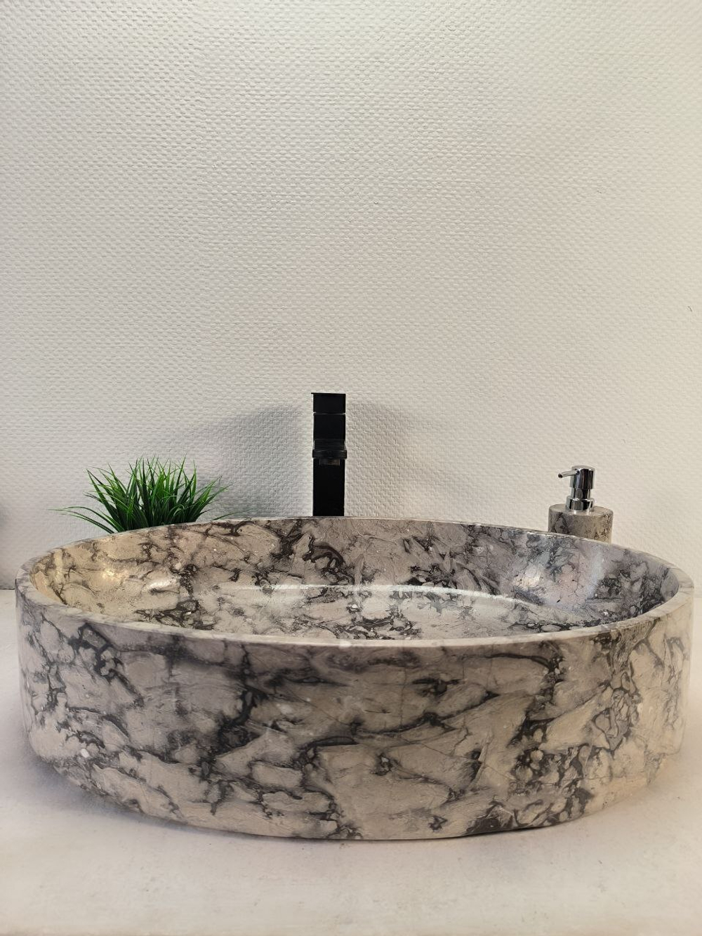 Раковина из мрамора Oval Doreng Grey Big OM-60097 (60*40*14)