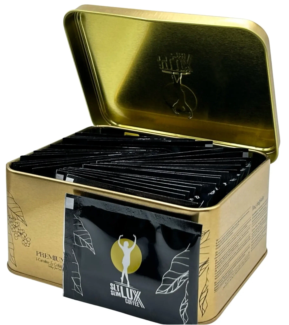 Люкс кофе жиросжигатель натуральный в премиальной банке 30 саше