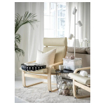 Кресло - IKEA POÄNG/POANG/ПОЭНГ ИКЕА, 68х82х100 см, бежевый
