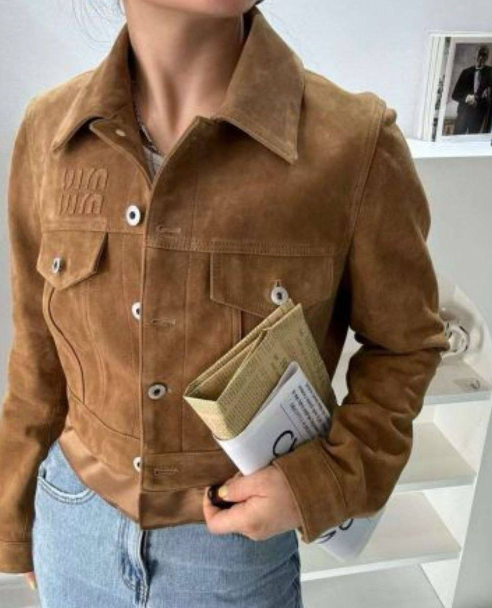 Бомбер замшевый Miu Miu