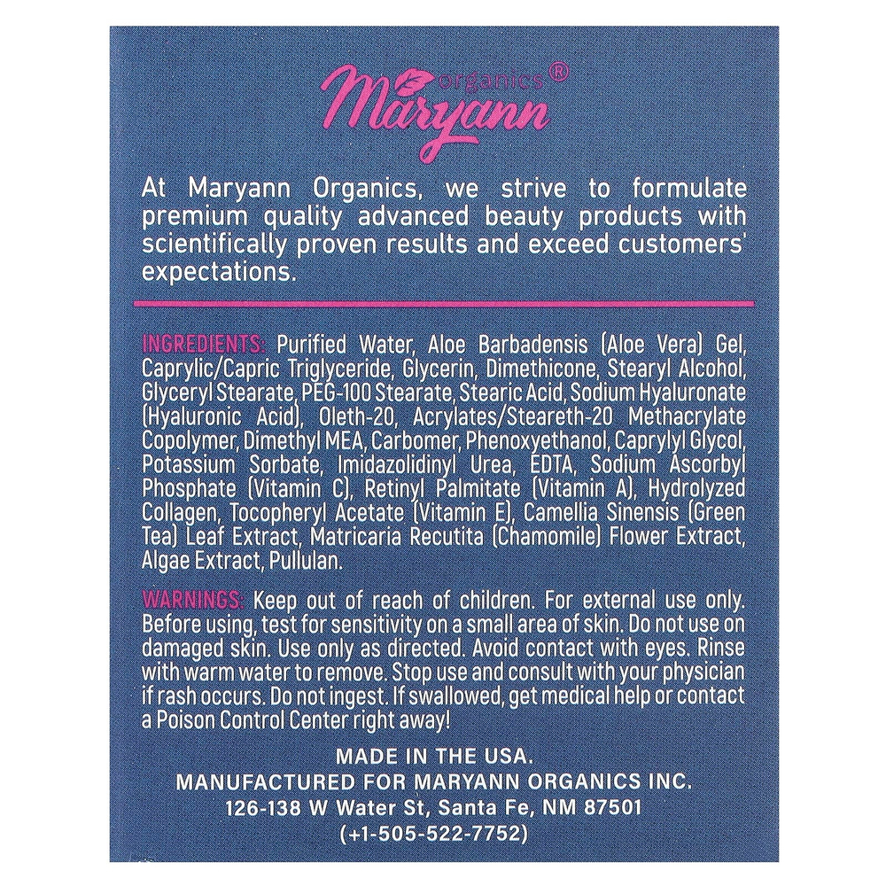 MaryAnn Organics, Крем для шеи, для всех типов кожи, 50 мл (1,7 жидк. Унции)