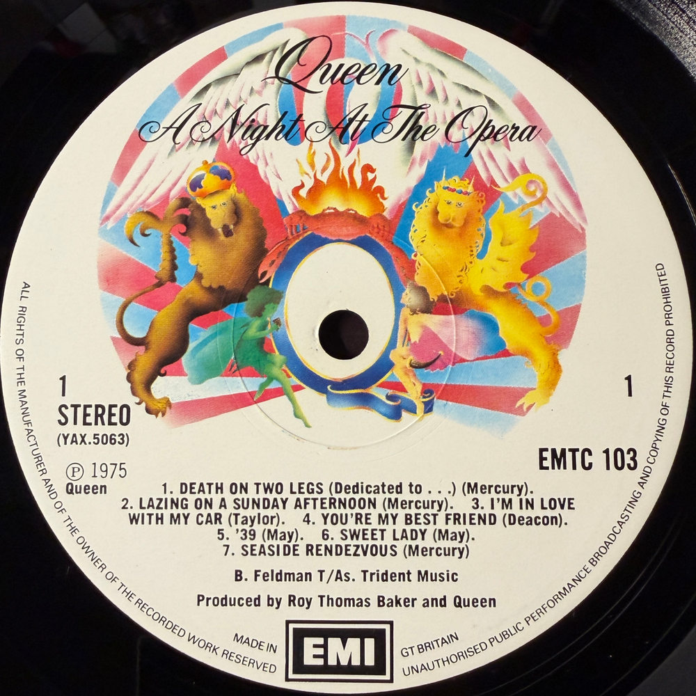 Queen ‎– A Night At The Opera (Англия 1975г.)