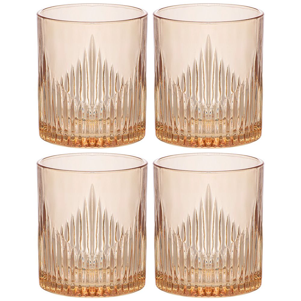 НАБОР СТАКАНОВ ИЗ 4 ШТ "CRUS" AMBER 310МЛ