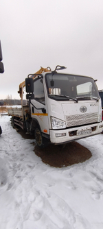 FAW CA5066 4x2 Бортовой с КМУ CA5066JSQP40K2E5A84 (Дизельный, 4,1 л, 130 л.с., МТ)
