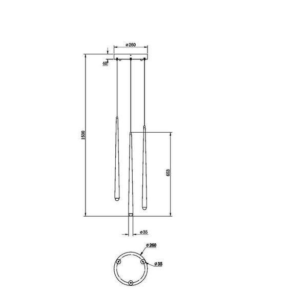 Подвесной светодиодный светильник Maytoni Cascade MOD132PL-L18BSK