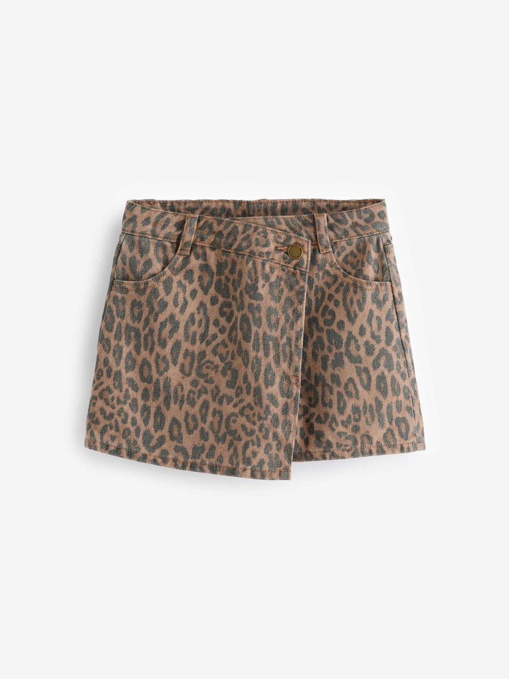 Юбка-шорты для девочки Next N96-081, Коричневый, Черный